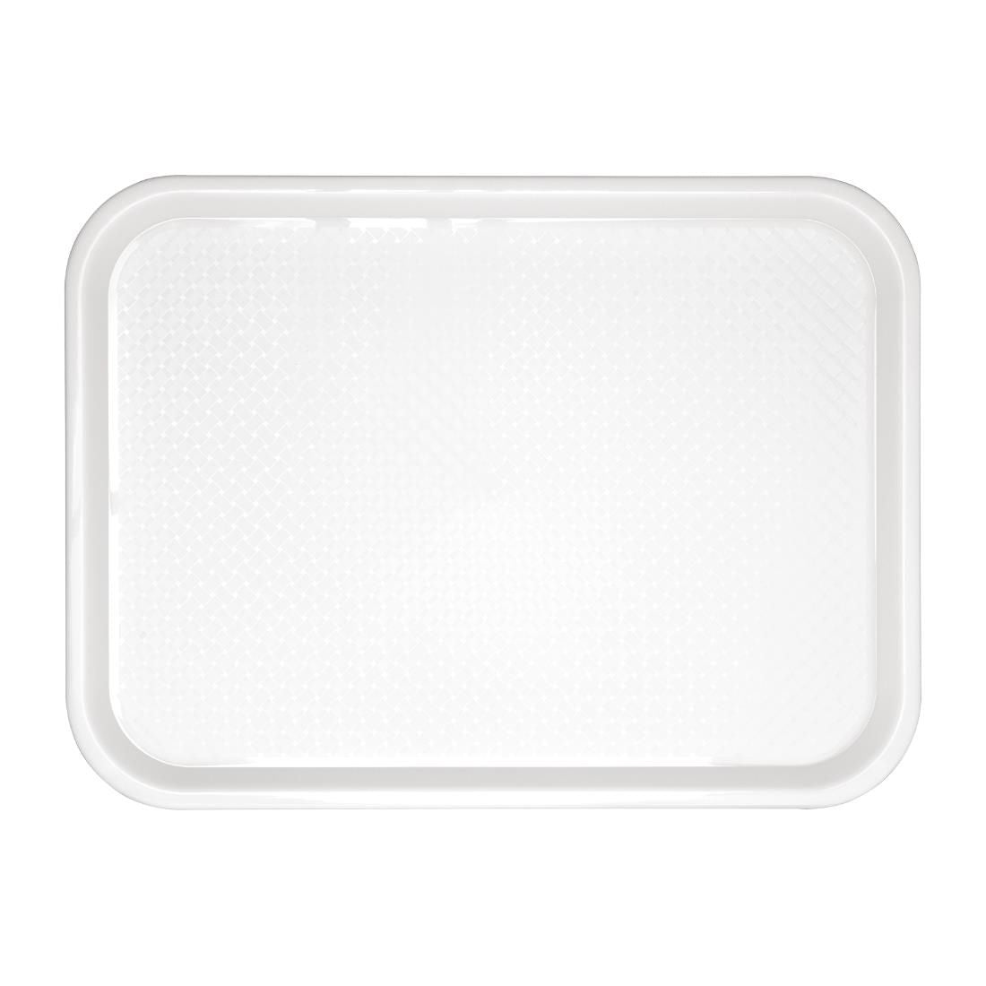 GF996 Kristallon Polypropylene Fast Food Tray White Medium 415mm JD Catering Equipment Solutions Ltd