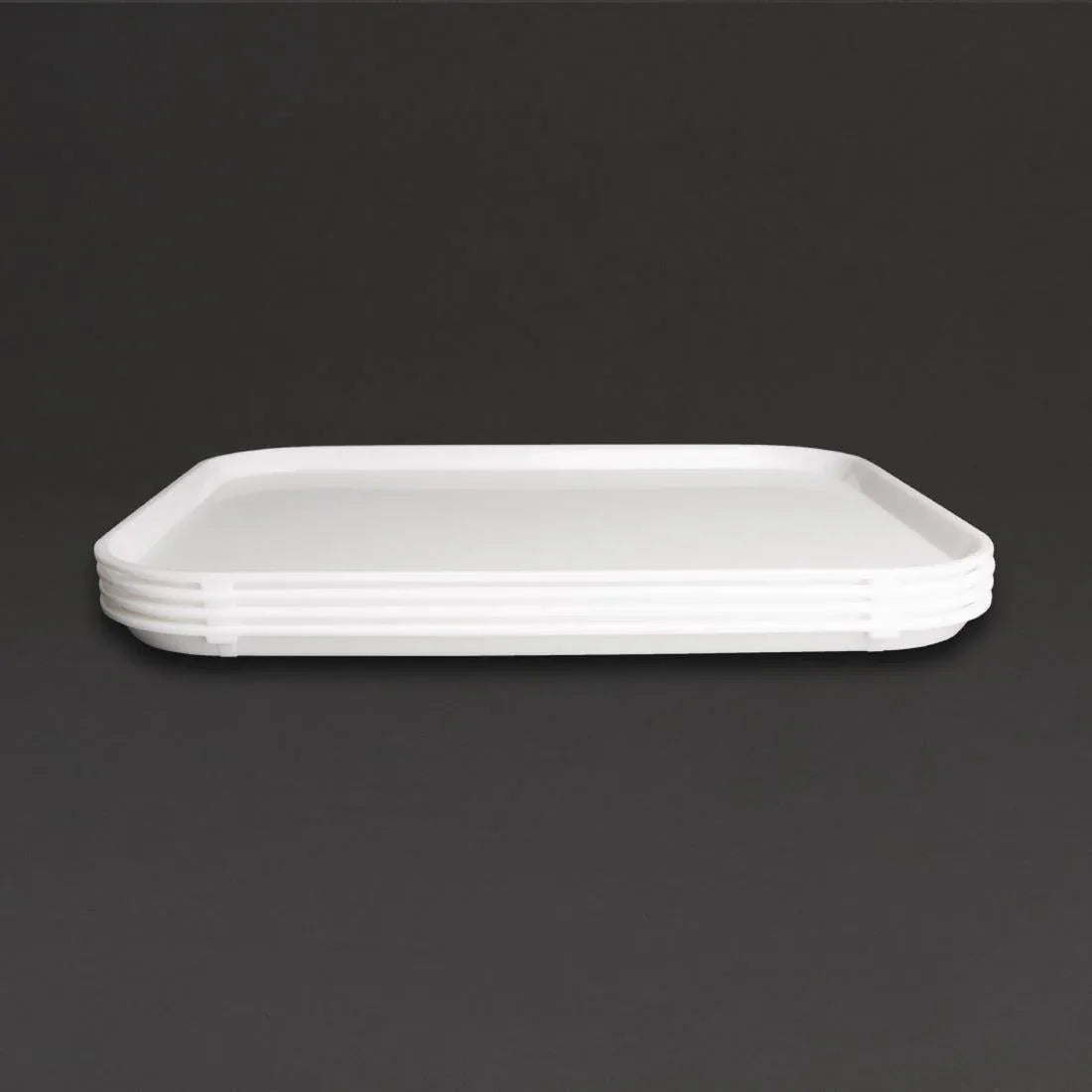 GF997 Kristallon Polypropylene Fast Food Tray White Large 450mm - JD Catering Equipment Solutions Ltd