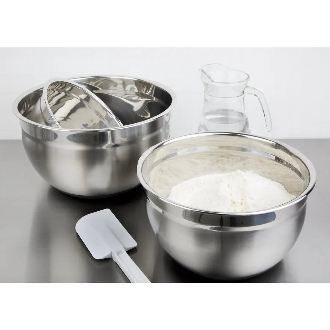 GG022 Vogue Stainless Steel Bowl with Silicone Base 5Ltr - JD Catering Equipment Solutions Ltd
