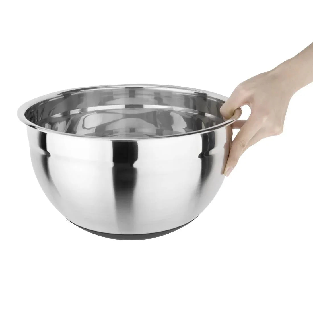 GG023 Vogue Stainless Steel Bowl with Silicone Base 8Ltr - JD Catering Equipment Solutions Ltd