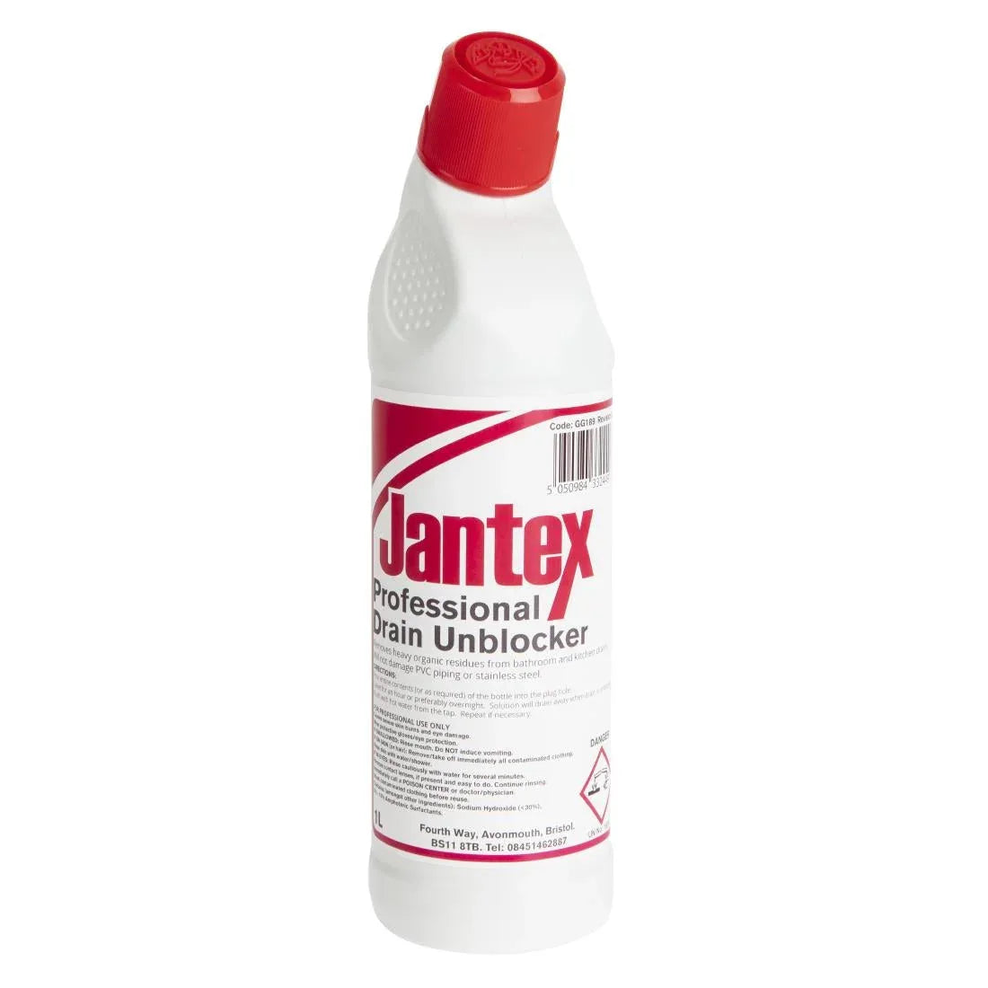 GG189 Jantex Drain Unblocker Ready To Use 1Ltr - JD Catering Equipment Solutions Ltd