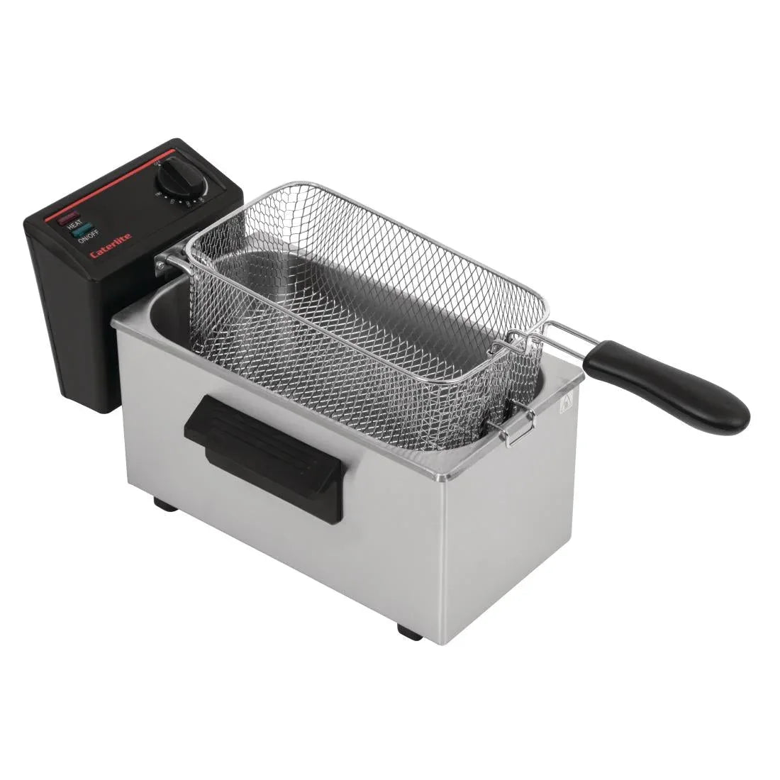 GG198 Caterlite Light Duty Single Tank Single Basket Countertop Electric Fryer 2kW - JD Catering Equipment Solutions Ltd