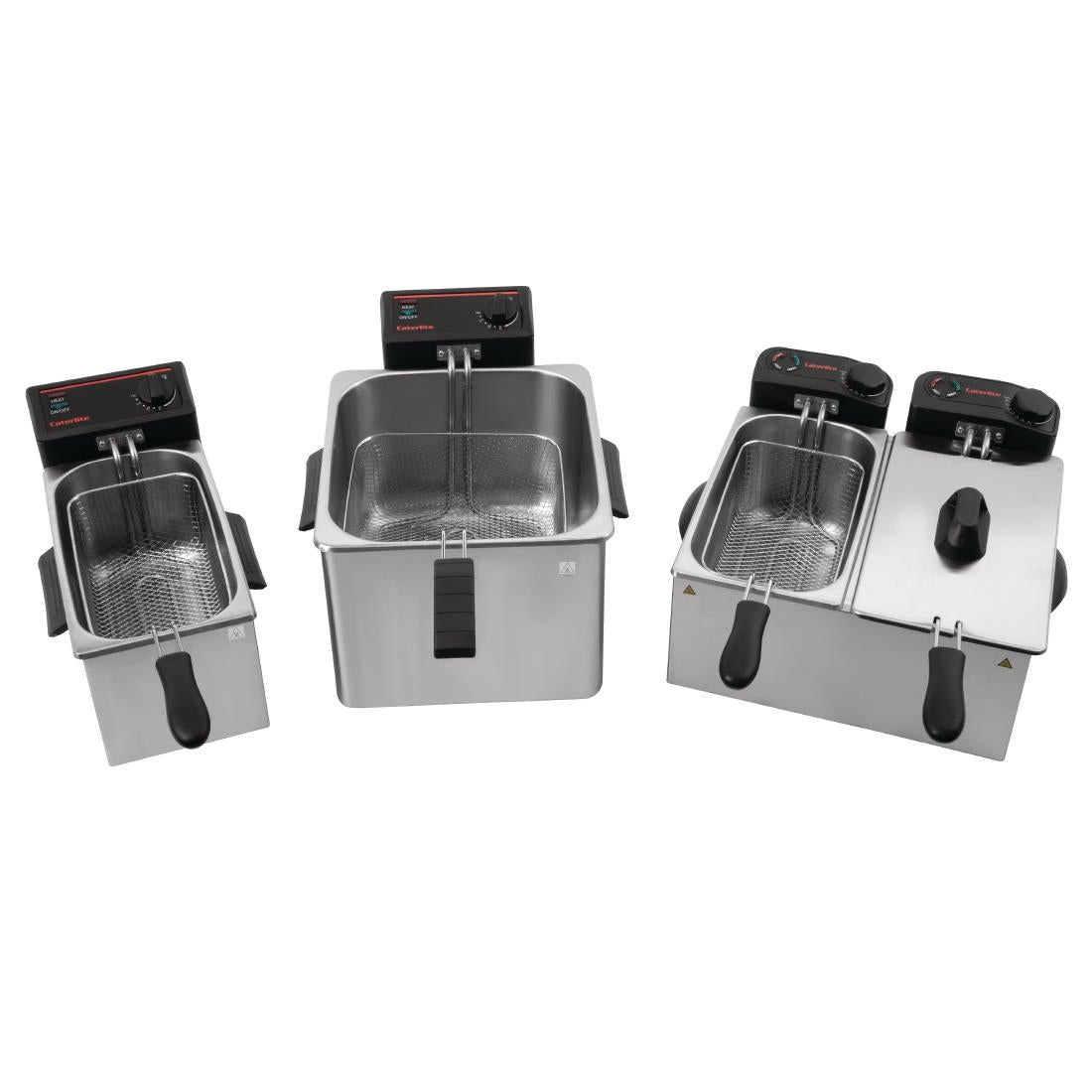 GG198 Caterlite Light Duty Single Tank Single Basket Countertop Electric Fryer 2kW JD Catering Equipment Solutions Ltd