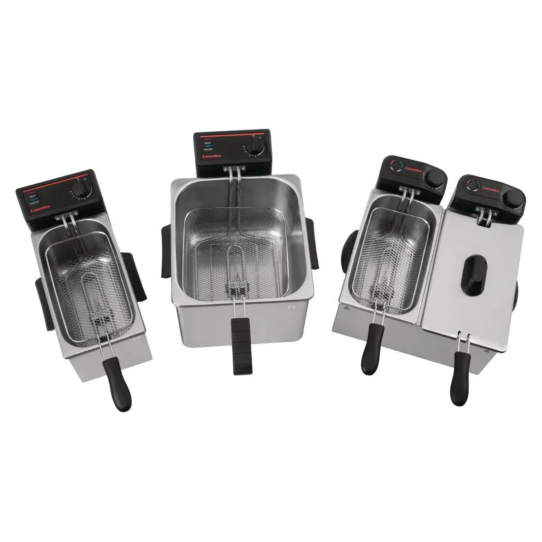 GG198 Caterlite Light Duty Single Tank Single Basket Countertop Electric Fryer 2kW - JD Catering Equipment Solutions Ltd