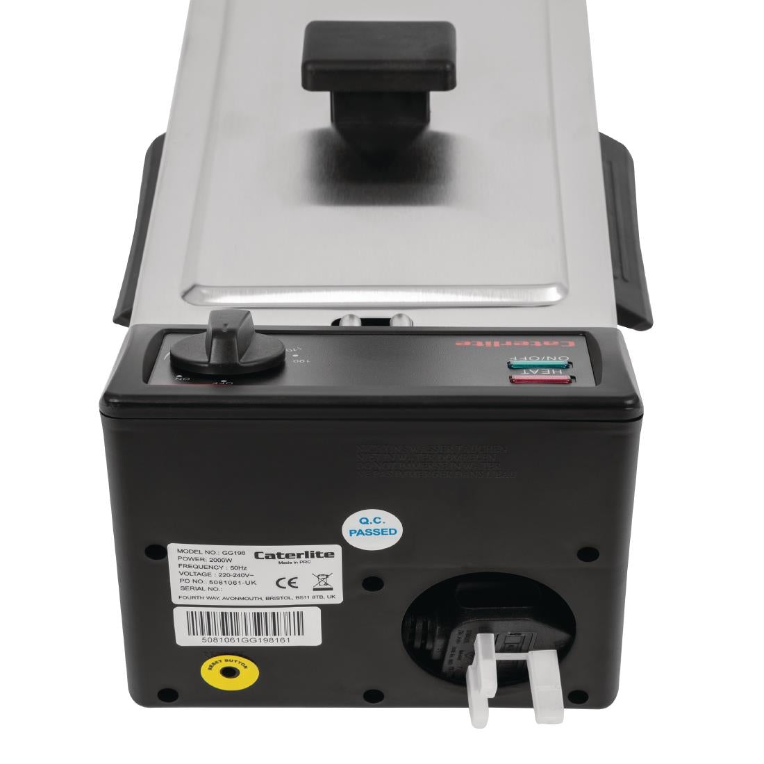 GG198 Caterlite Light Duty Single Tank Single Basket Countertop Electric Fryer 2kW JD Catering Equipment Solutions Ltd