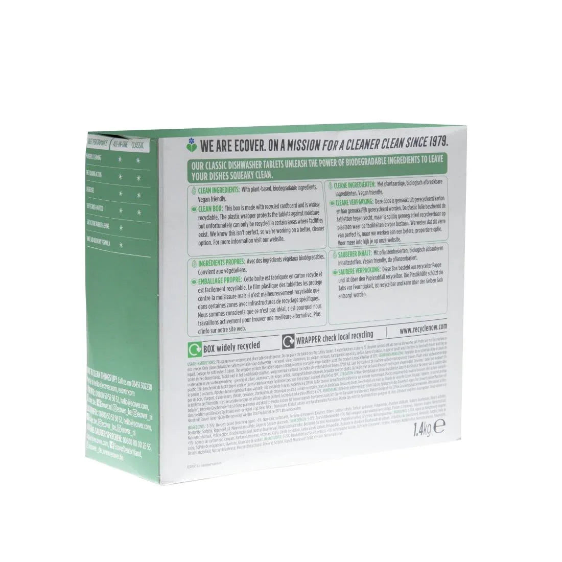 GG200 Ecover Dishwasher Detergent Tablets (70 Pack) - JD Catering Equipment Solutions Ltd