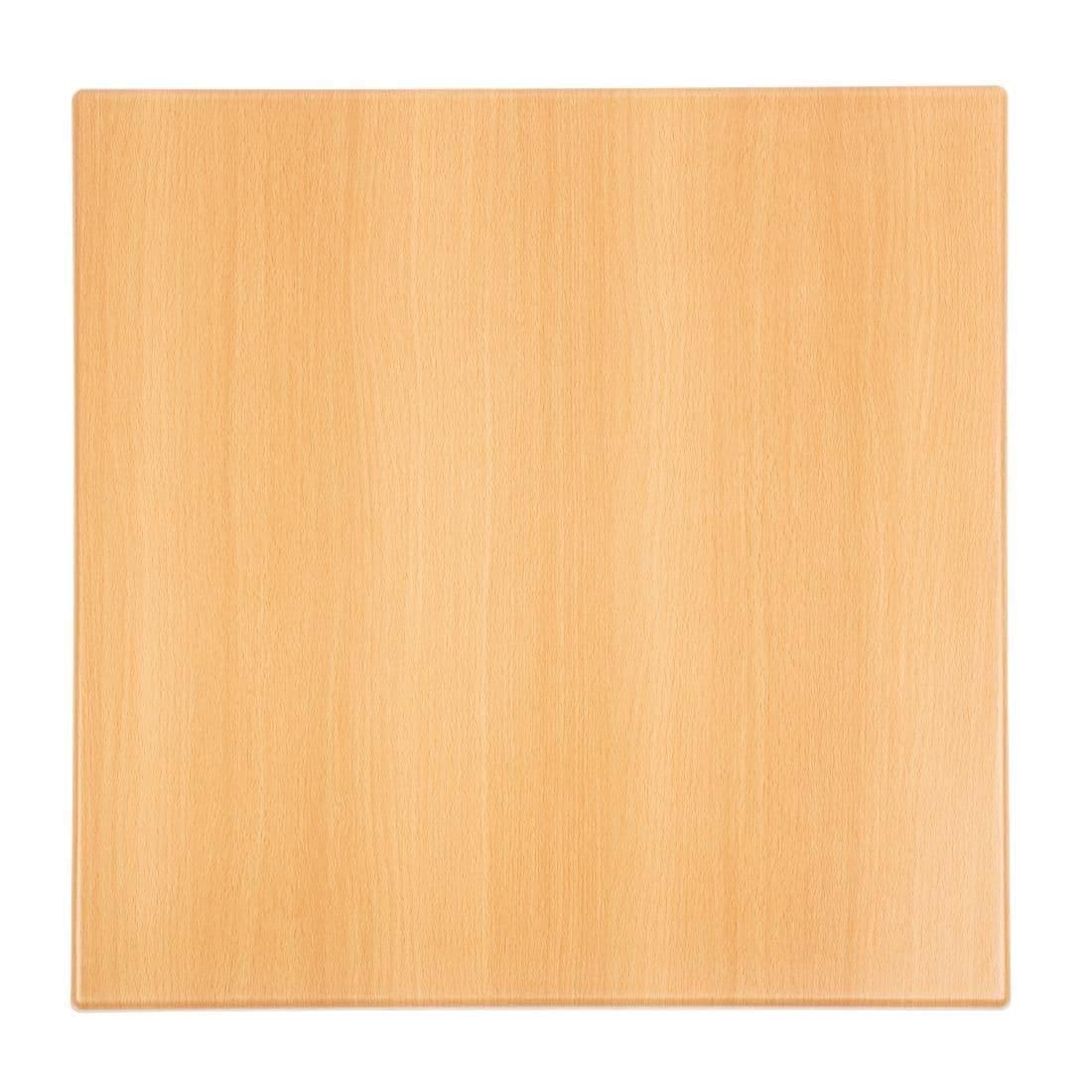 GG634 Bolero Pre-drilled Square Table Top Beech Effect 600mm - JD Catering Equipment Solutions Ltd