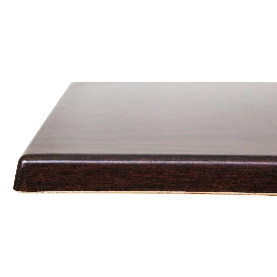 GG635 Bolero Pre-drilled Square Table Top Dark Brown 600mm - JD Catering Equipment Solutions Ltd