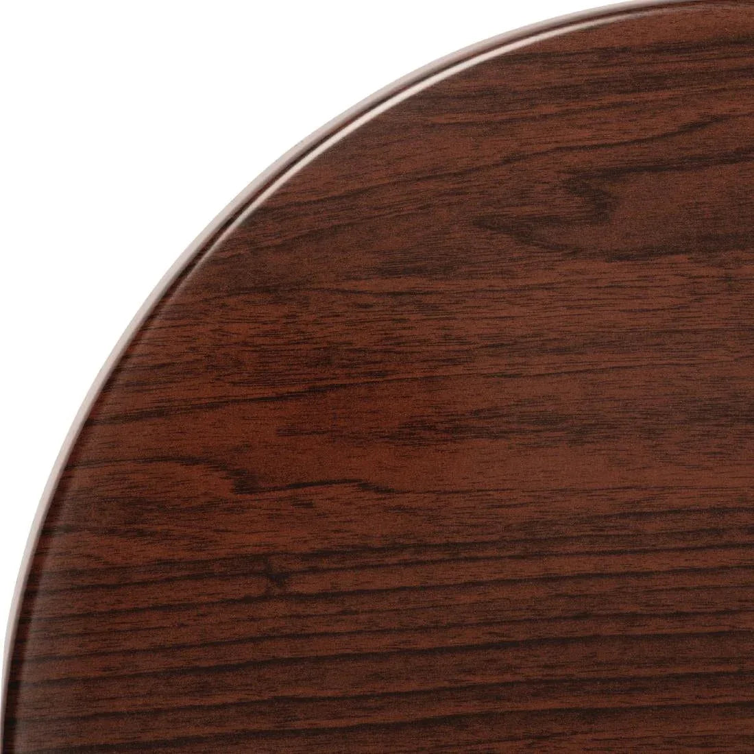 GG643 Bolero Pre-drilled Round Table Top Dark Brown 600mm - JD Catering Equipment Solutions Ltd