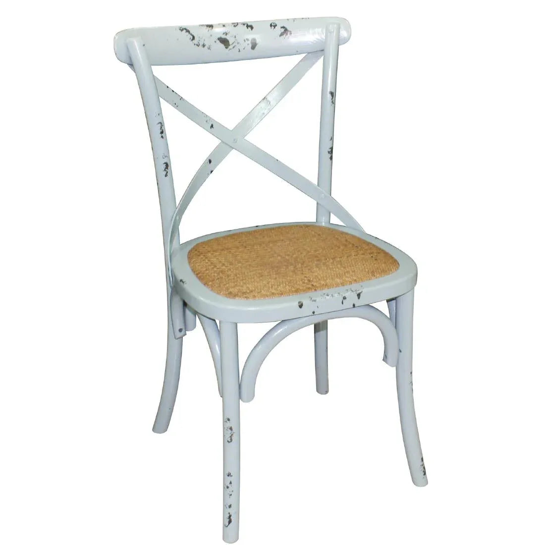GG655 Bolero Blue Bentwood Chairs with Metal Cross Backrest (Pack of 2) - JD Catering Equipment Solutions Ltd
