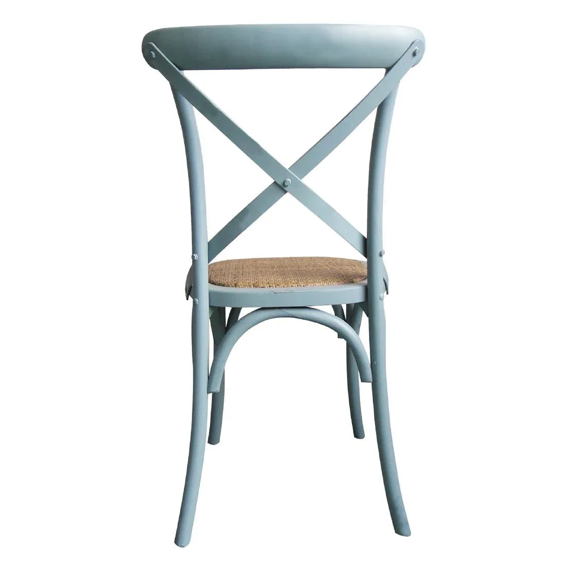 GG655 Bolero Blue Bentwood Chairs with Metal Cross Backrest (Pack of 2) - JD Catering Equipment Solutions Ltd