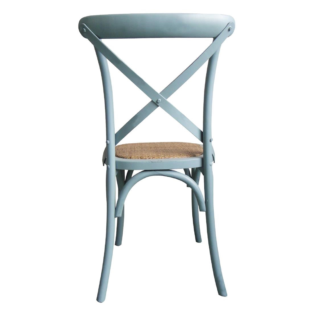 GG655 Bolero Blue Bentwood Chairs with Metal Cross Backrest (Pack of 2) JD Catering Equipment Solutions Ltd