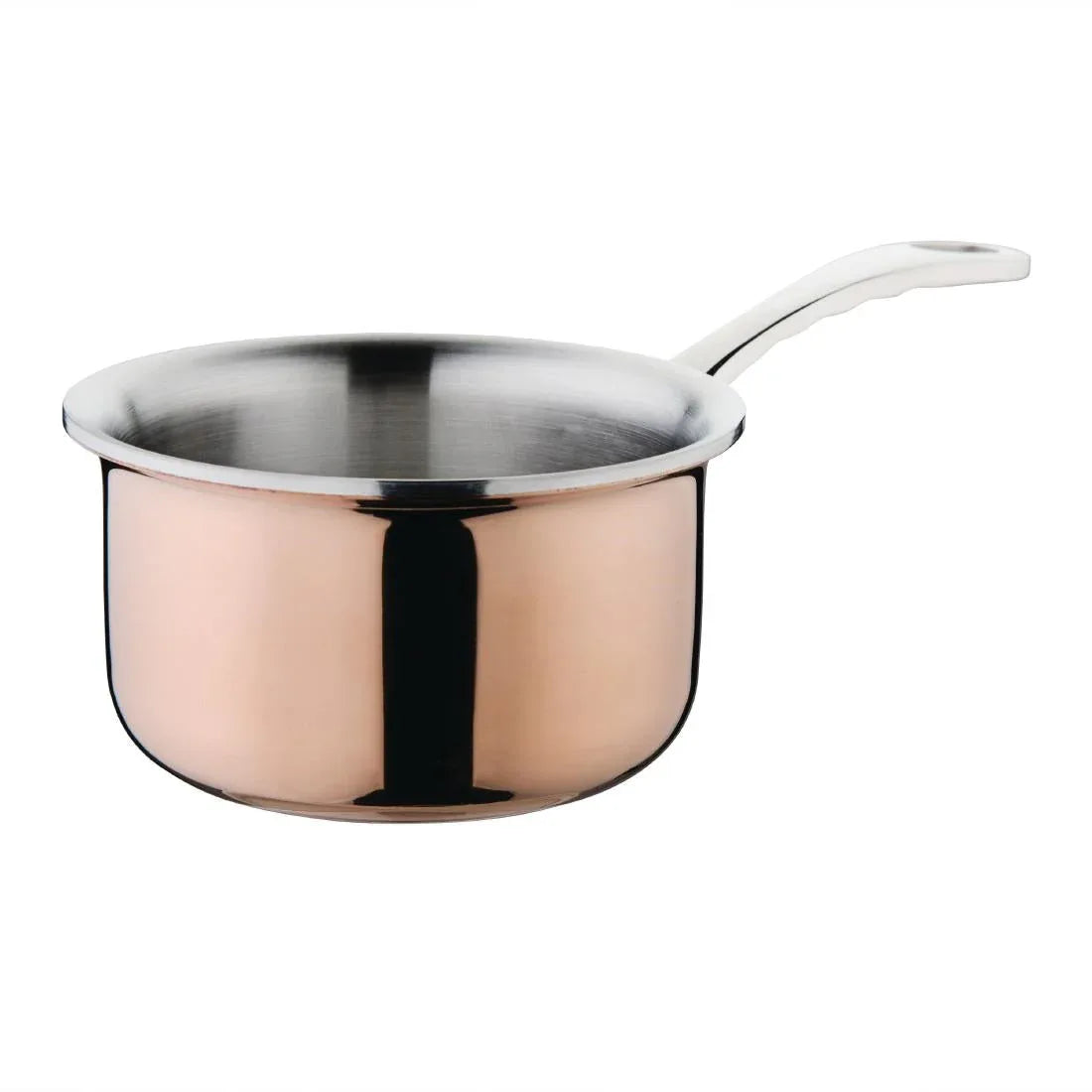 GG756 Vogue Mini Copper Tri Wall Saucepan 330ml - JD Catering Equipment Solutions Ltd