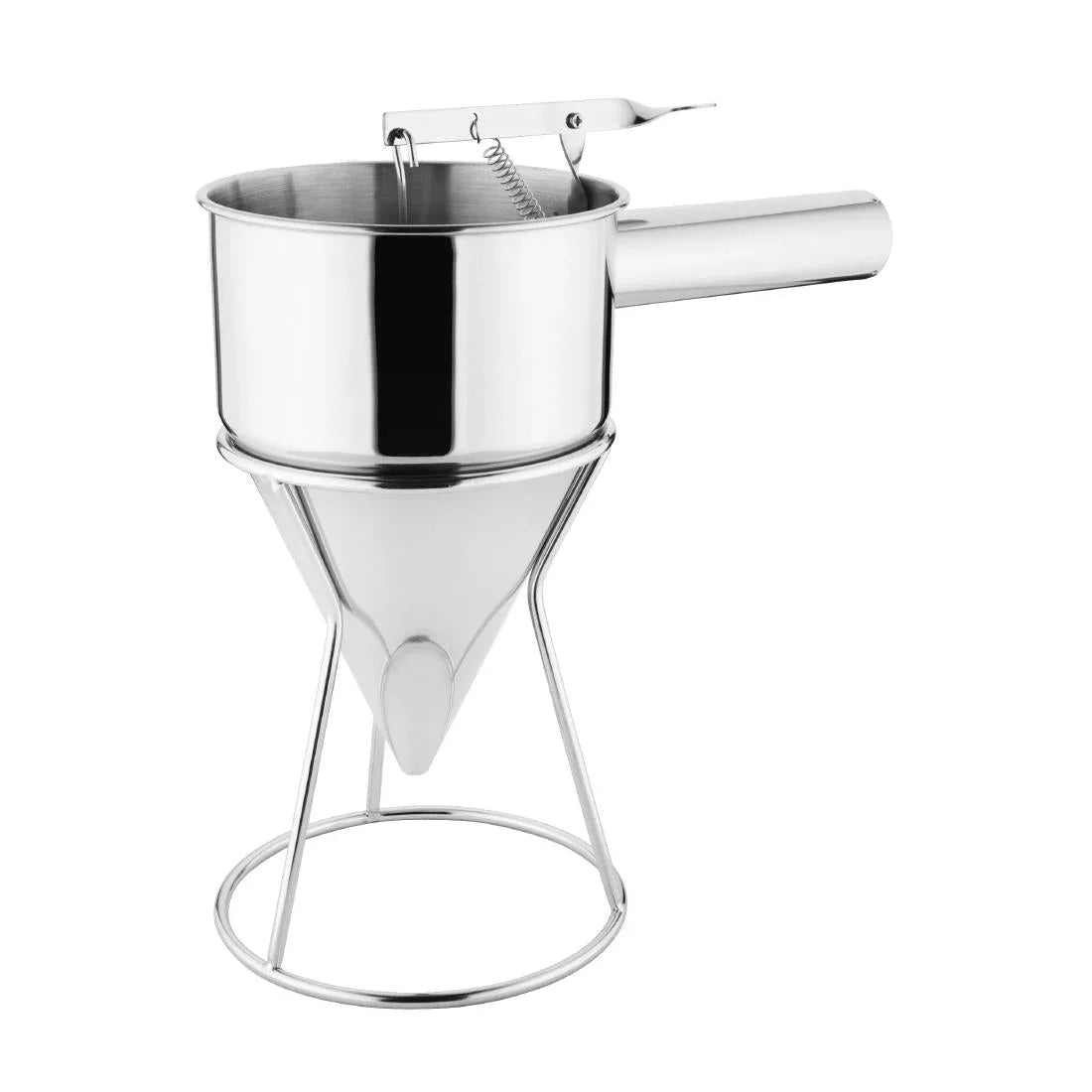 GG759 Vogue Stainless Steel Piston Funnel 1.3ltr - JD Catering Equipment Solutions Ltd