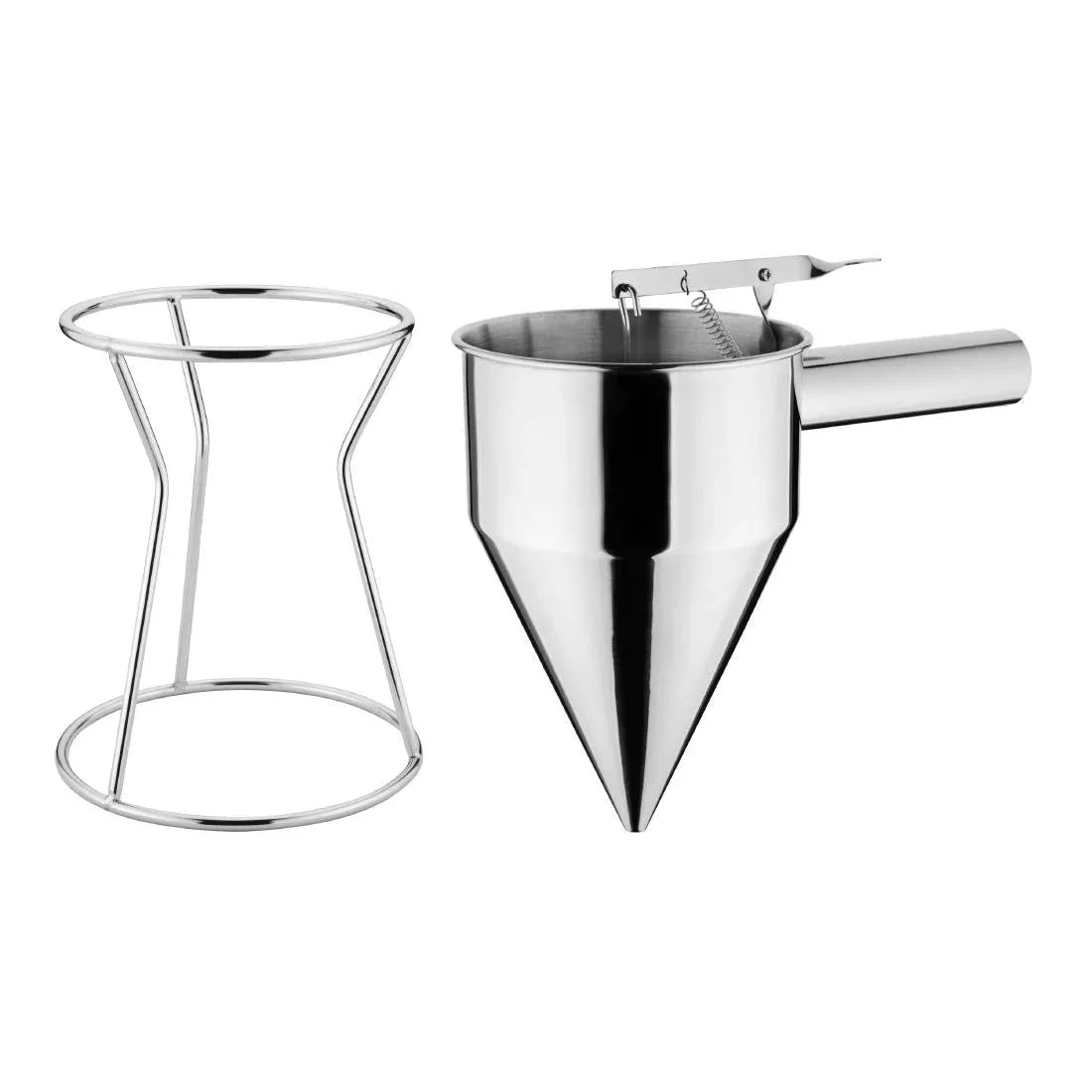 GG759 Vogue Stainless Steel Piston Funnel 1.3ltr - JD Catering Equipment Solutions Ltd
