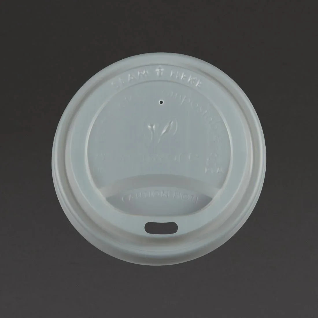 GH024 Vegware Compostable Coffee Cup Lids 225ml / 8oz (Pack of 1000) - JD Catering Equipment Solutions Ltd