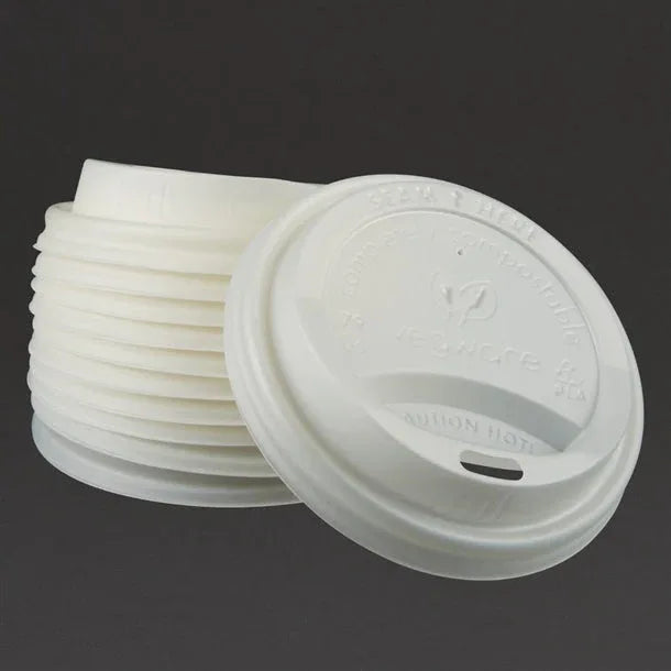 GH024 Vegware Compostable Coffee Cup Lids 225ml / 8oz (Pack of 1000) - JD Catering Equipment Solutions Ltd