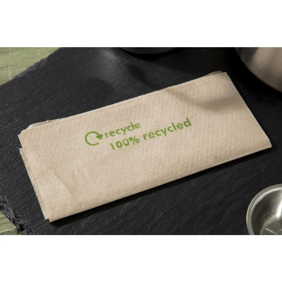GH030 Swantex Recycled Lunch Napkin Kraft 32x30cm 1ply Pre-Folded (Pack of 6000) - JD Catering Equipment Solutions Ltd