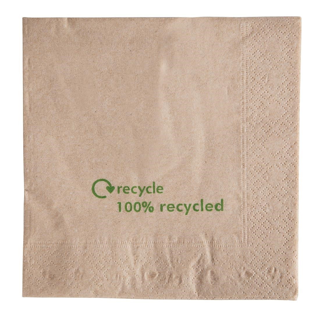 GH031 Swantex Recycled Lunch Napkin Kraft 33x33cm 2ply 1/4 Fold (Pack of 2000) JD Catering Equipment Solutions Ltd