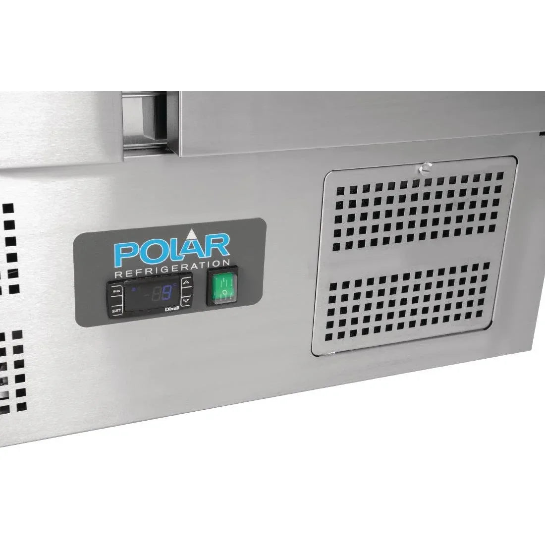 GH266 Polar G-Series 2 Door Pizza Prep Counter with Glass Sneeze Guard 256Ltr - JD Catering Equipment Solutions Ltd