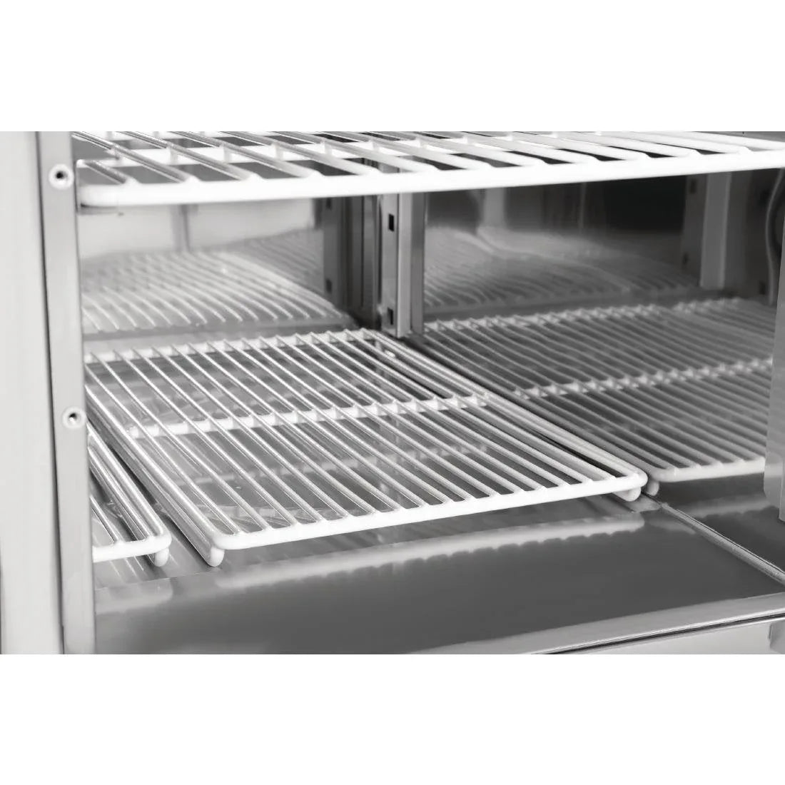 GH266 Polar G-Series 2 Door Pizza Prep Counter with Glass Sneeze Guard 256Ltr - JD Catering Equipment Solutions Ltd