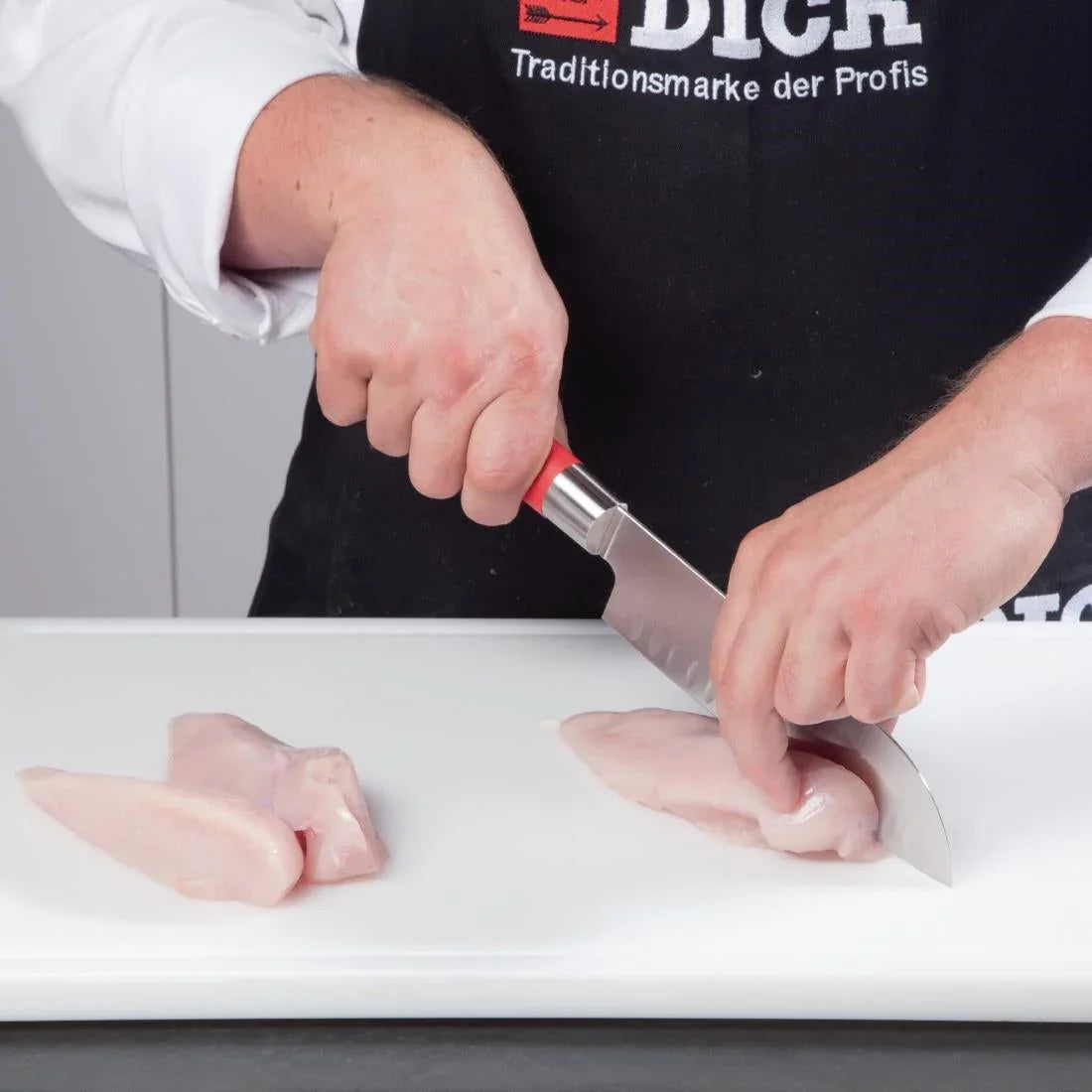 GH292 Dick Red Spirit Fluted Santoku Knife 18cm - JD Catering Equipment Solutions Ltd