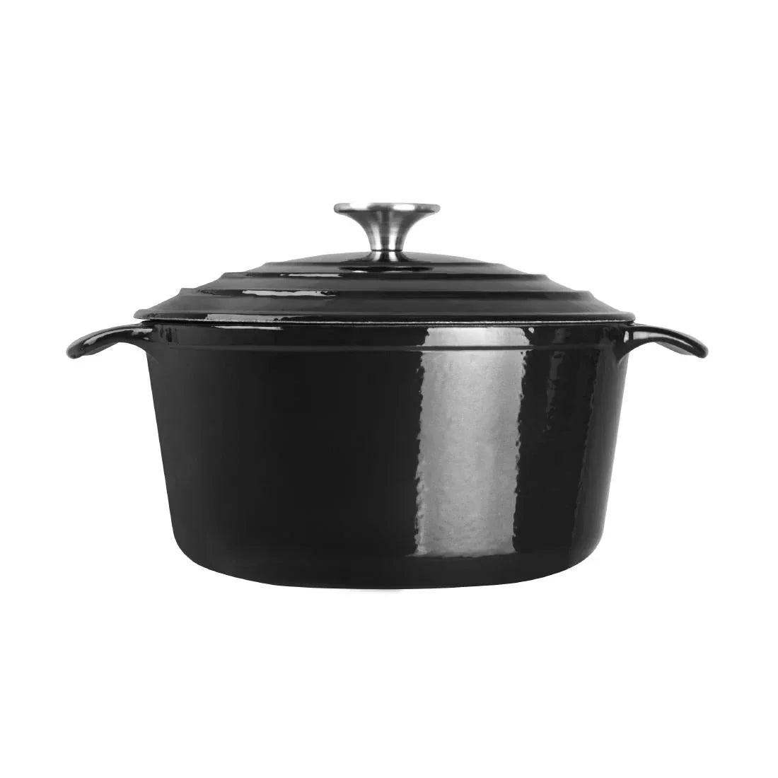 GH300 Vogue Black Round Casserole Dish 3.2Ltr - JD Catering Equipment Solutions Ltd