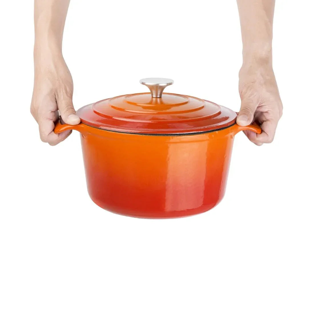 GH302 Vogue Orange Round Casserole Dish 3.2Ltr - JD Catering Equipment Solutions Ltd
