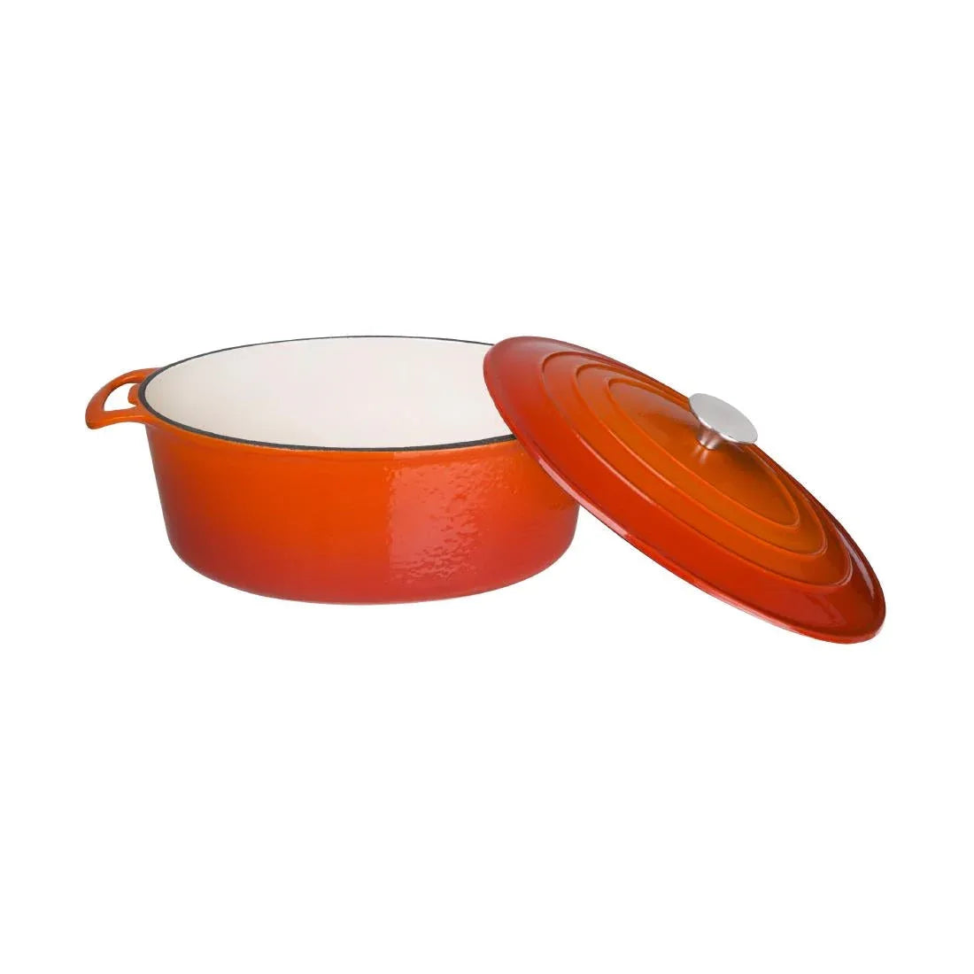 GH312 Vogue Orange Oval Casserole Dish 6Ltr - JD Catering Equipment Solutions Ltd