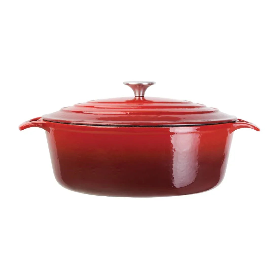GH314 Vogue Red Oval Casserole Dish 6Ltr - JD Catering Equipment Solutions Ltd
