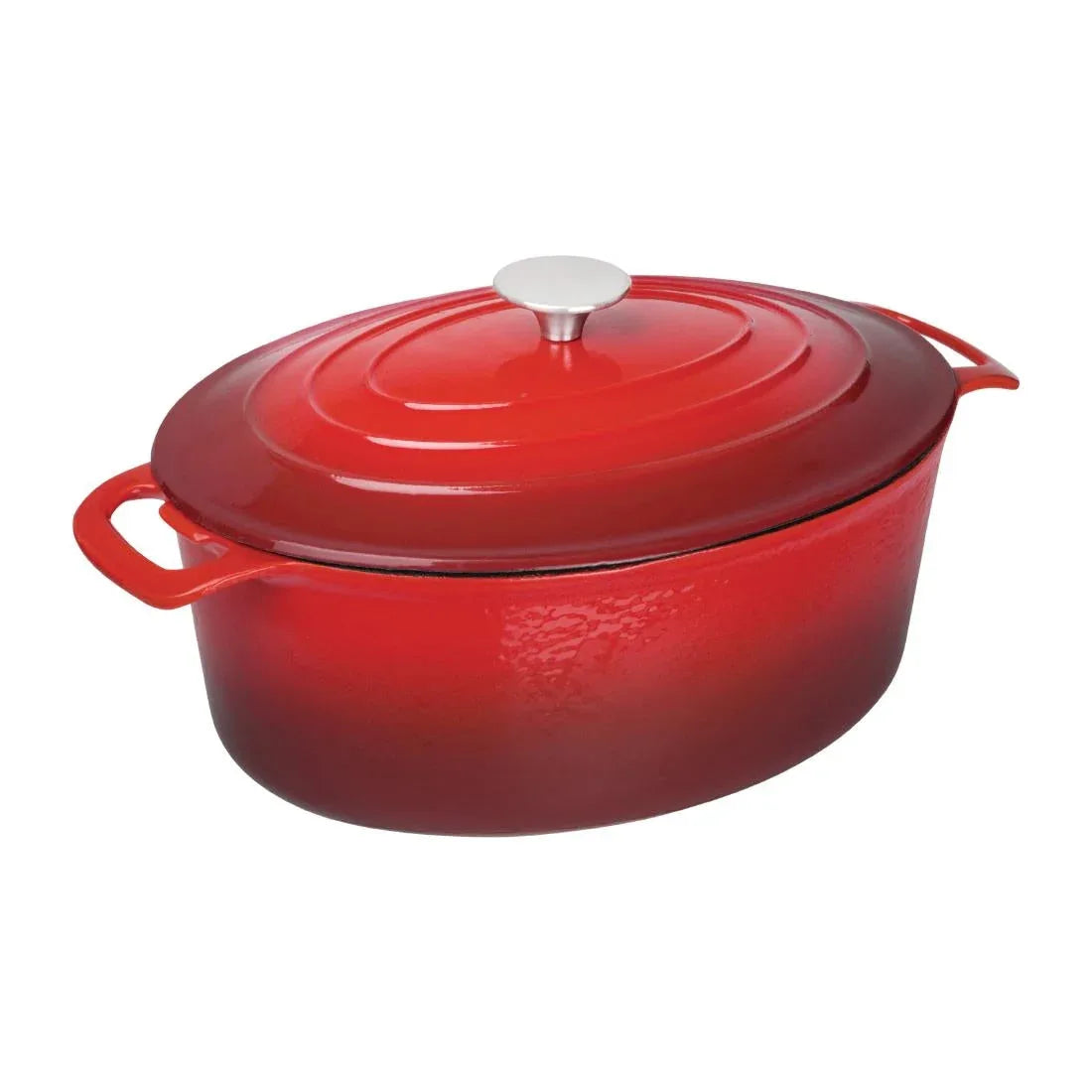 GH314 Vogue Red Oval Casserole Dish 6Ltr - JD Catering Equipment Solutions Ltd