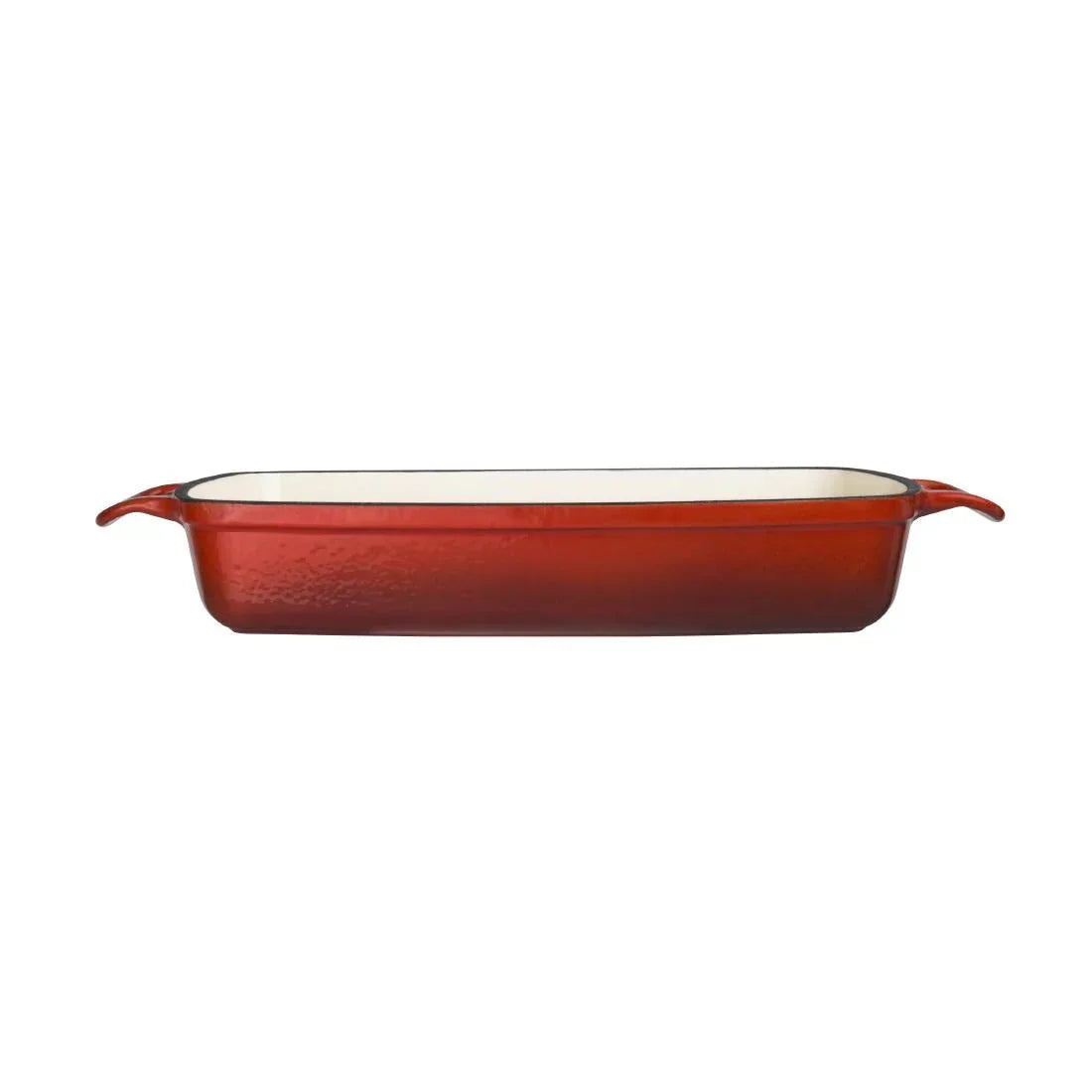 GH320 Vogue Red Rectangular Cast Iron Dish 2.8Ltr - JD Catering Equipment Solutions Ltd