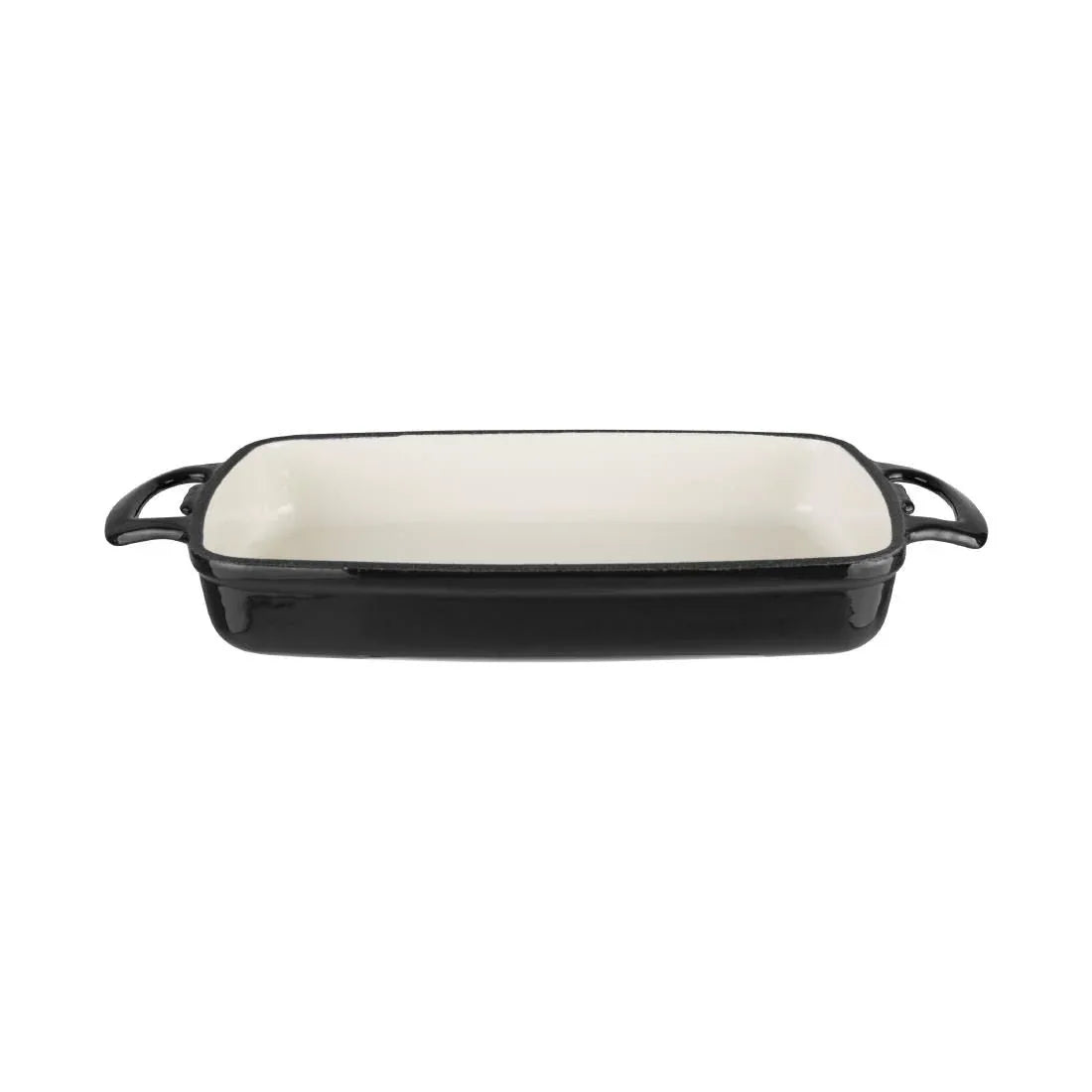 GH323 Vogue Black Rectangular Cast Iron Dish 1.8Ltr - JD Catering Equipment Solutions Ltd
