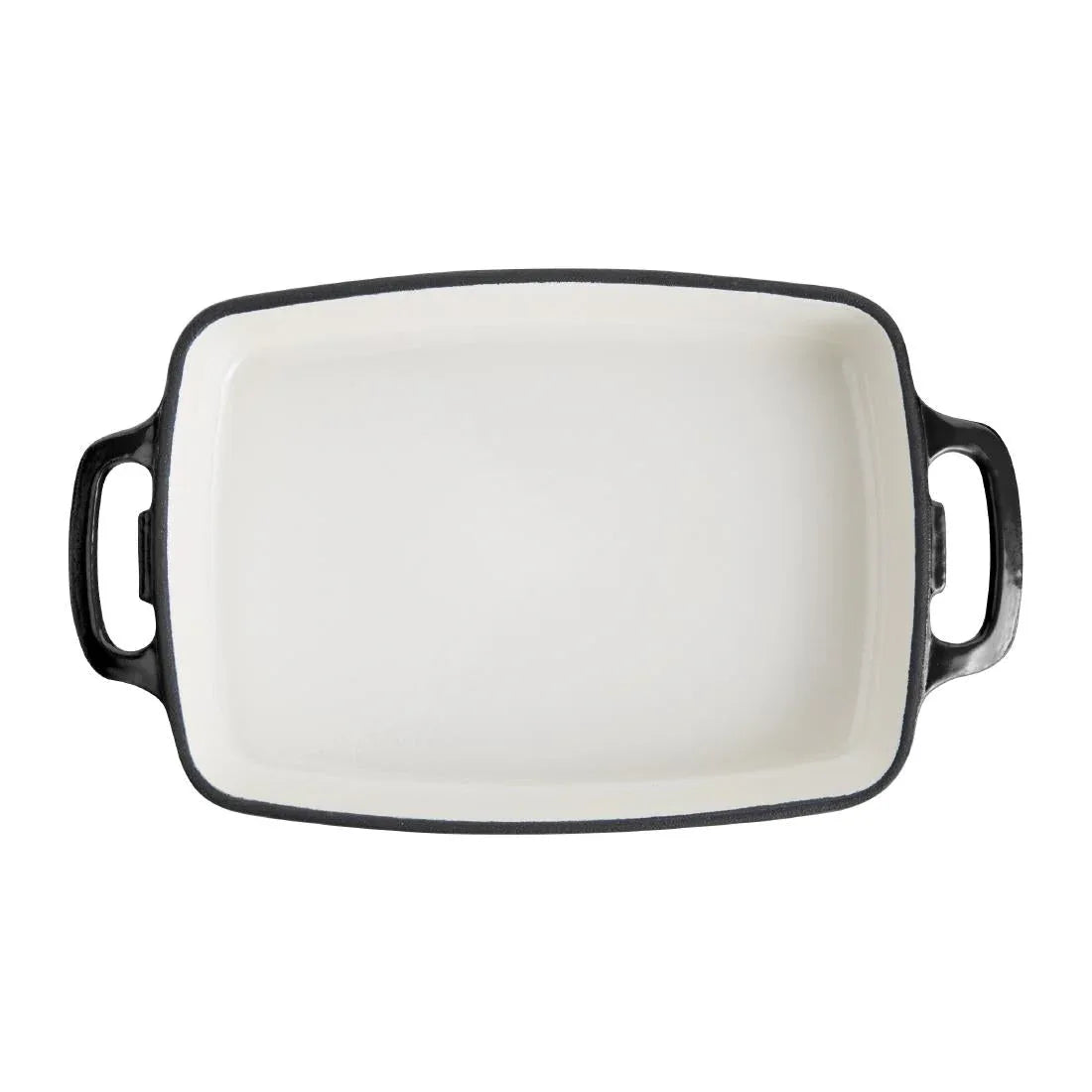 GH324 Vogue Black Rectangular Cast Iron Dish 2.8Ltr - JD Catering Equipment Solutions Ltd