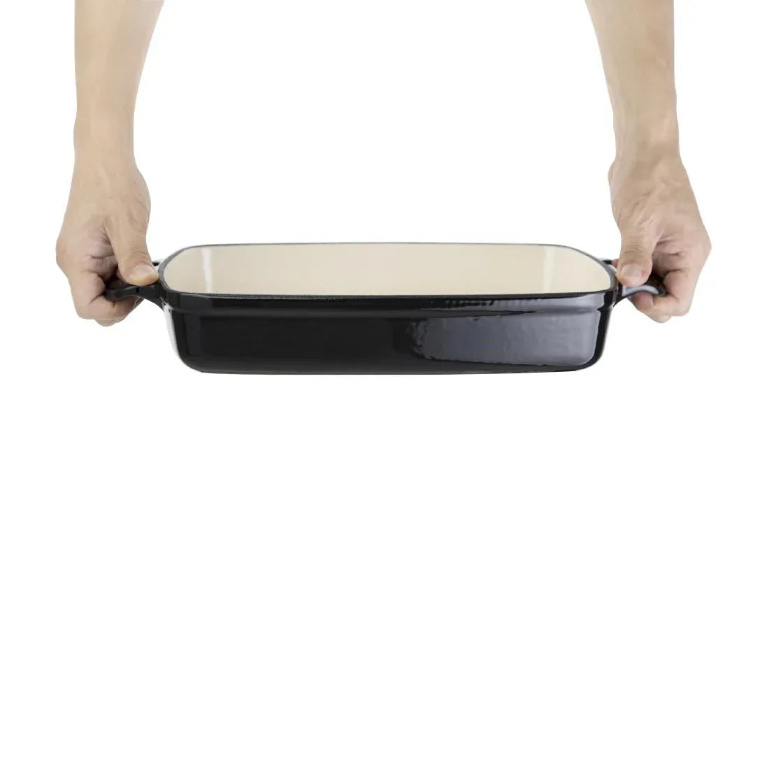 GH324 Vogue Black Rectangular Cast Iron Dish 2.8Ltr - JD Catering Equipment Solutions Ltd