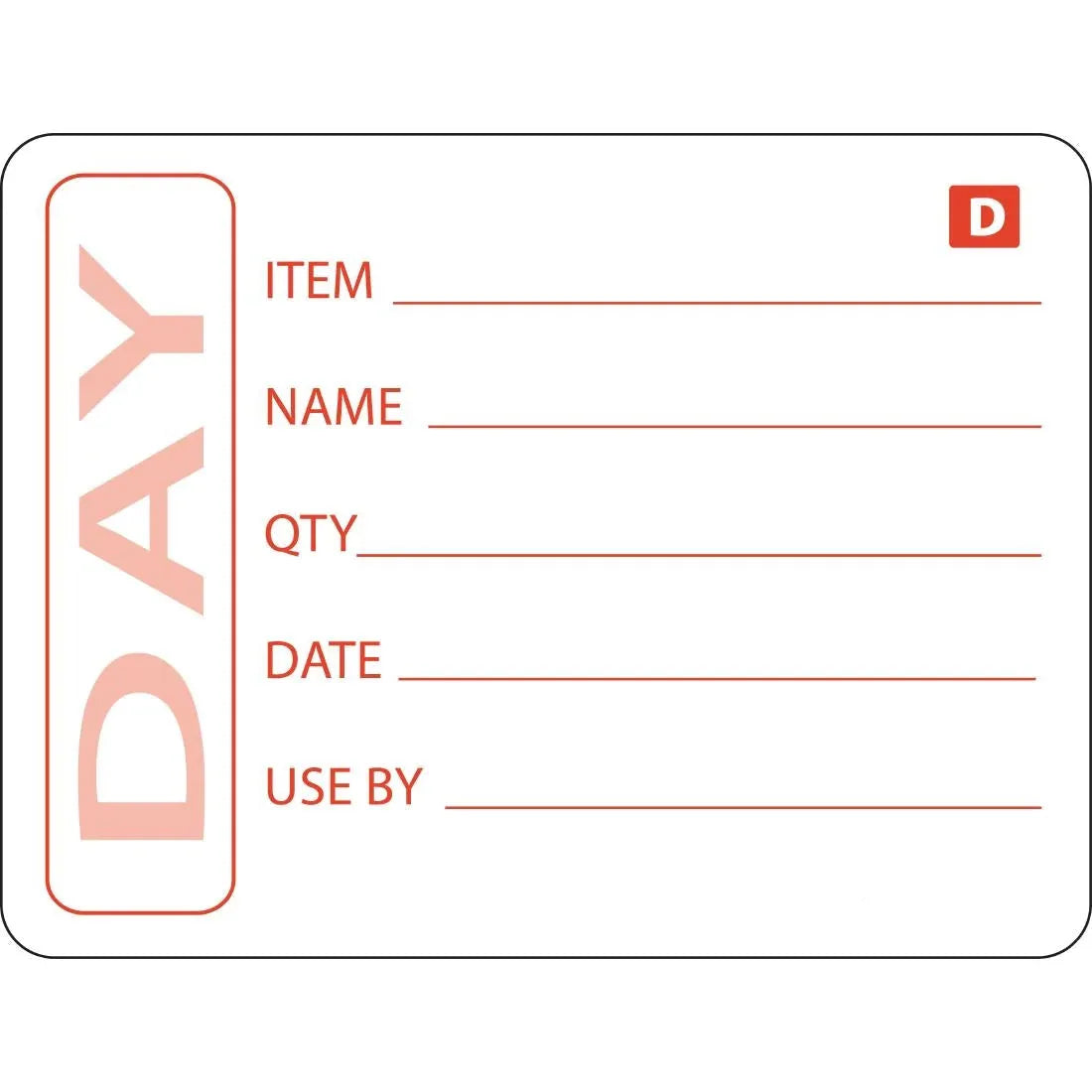 GH350 Vogue Dissolvable Prepared Food Labels (Pack of 250) - JD Catering Equipment Solutions Ltd