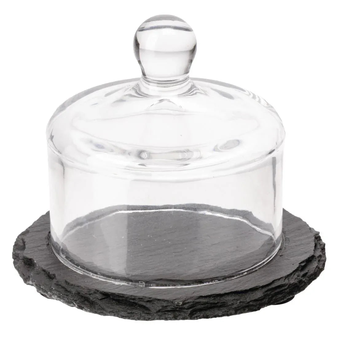 GH408 APS Slate Butter Dish Glass Cloche - JD Catering Equipment Solutions Ltd