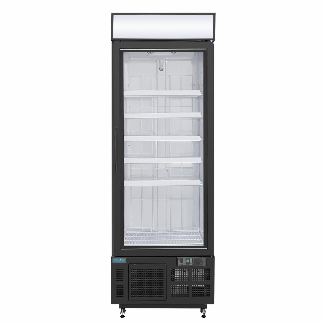 GH428 Polar G-Series Upright Display Freezer 412Ltr Black JD Catering Equipment Solutions Ltd