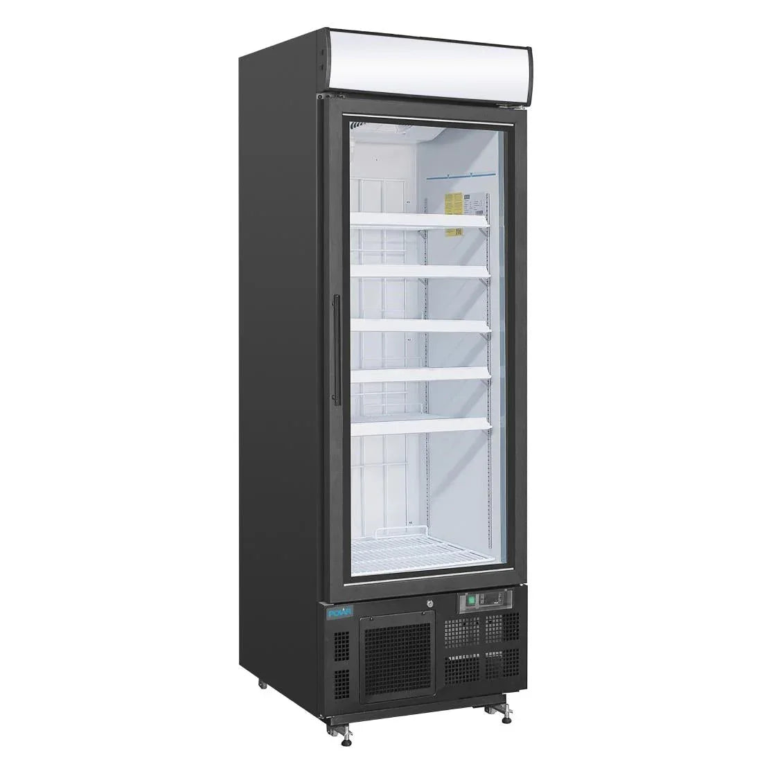 GH428 Polar G-Series Upright Display Freezer 412Ltr Black - JD Catering Equipment Solutions Ltd