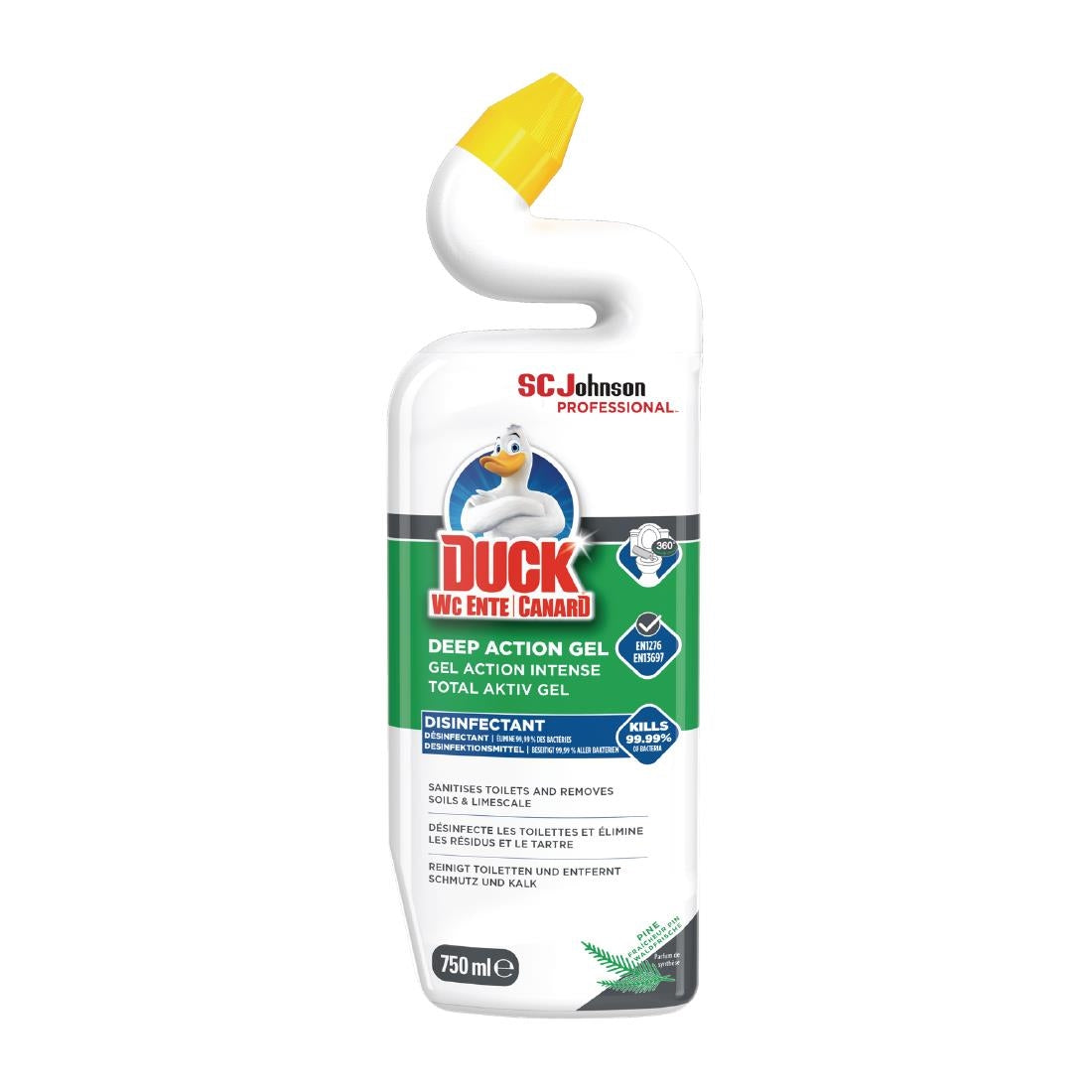 GH496 Duck Deep Action Gel Pine Toilet Cleaner Ready To Use 750ml JD Catering Equipment Solutions Ltd