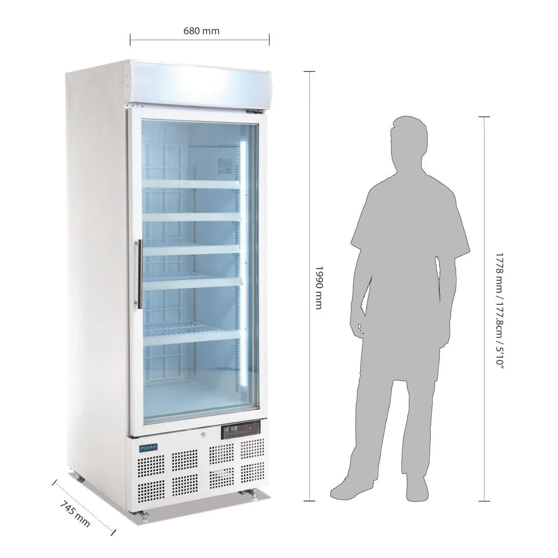 GH506 Polar G-Series Upright Display Freezer 412Ltr White - JD Catering Equipment Solutions Ltd