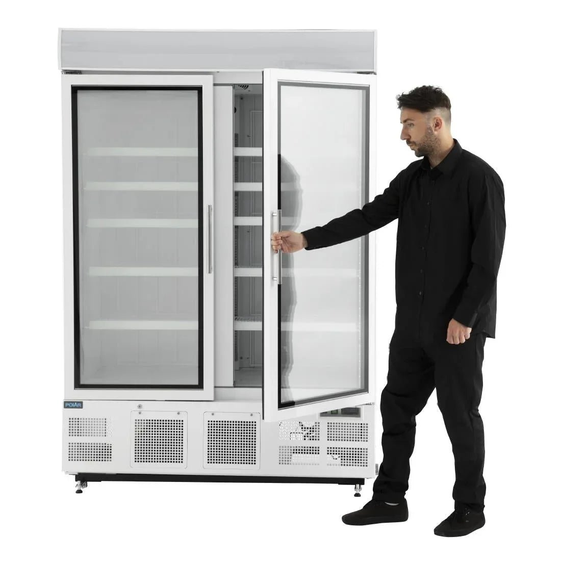 GH507 Polar G-Series Upright Display Freezer 920Ltr White - JD Catering Equipment Solutions Ltd