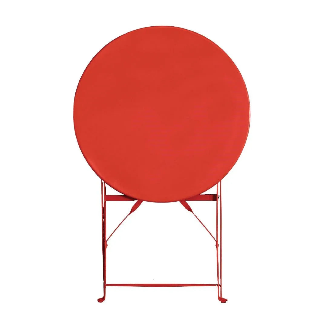 GH560 Bolero Pavement Style Round Steel Table Red 595mm - JD Catering Equipment Solutions Ltd
