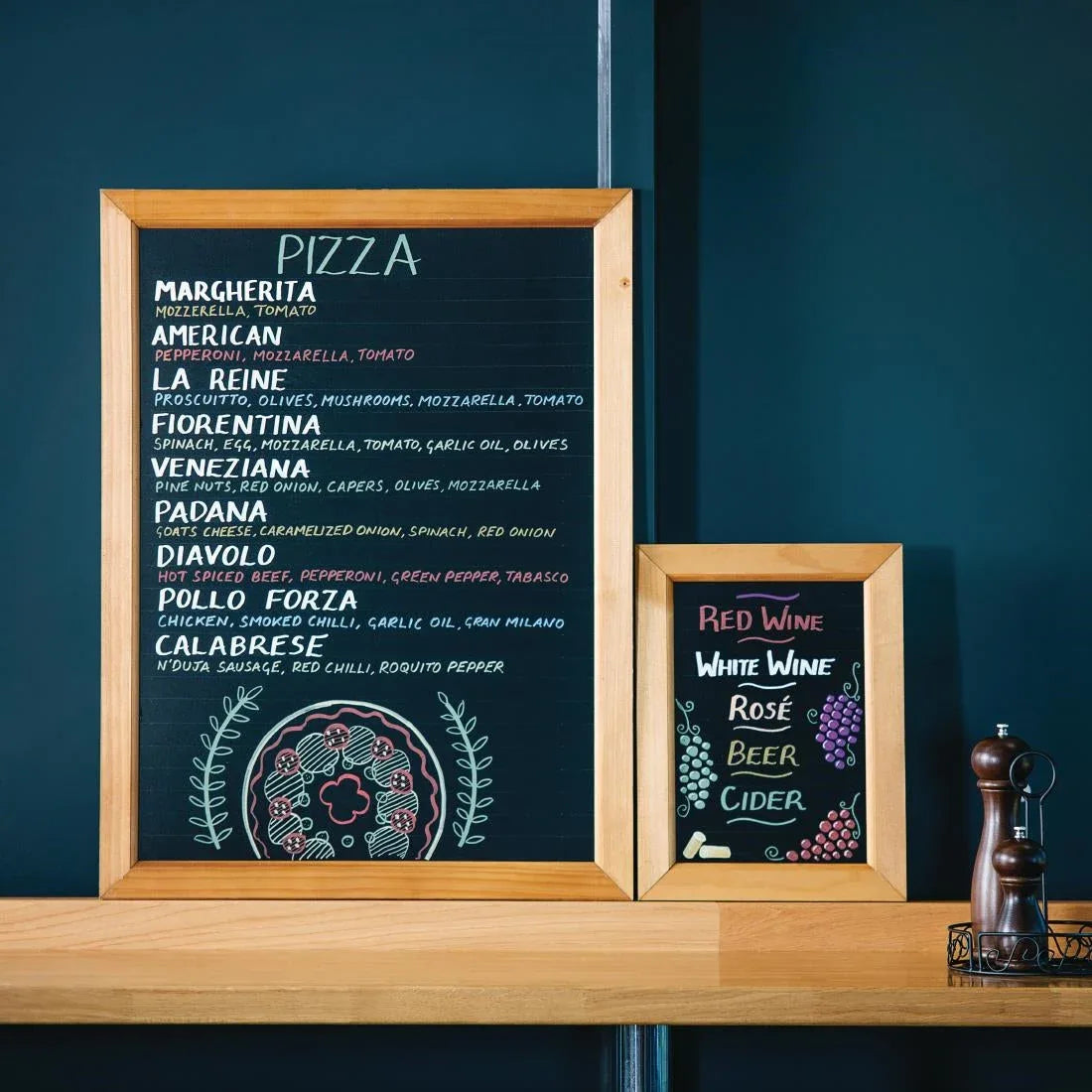 GH879 Olympia Wall-Mounted Chalkboard 450 x 600mm JD Catering Equipment Solutions Ltd