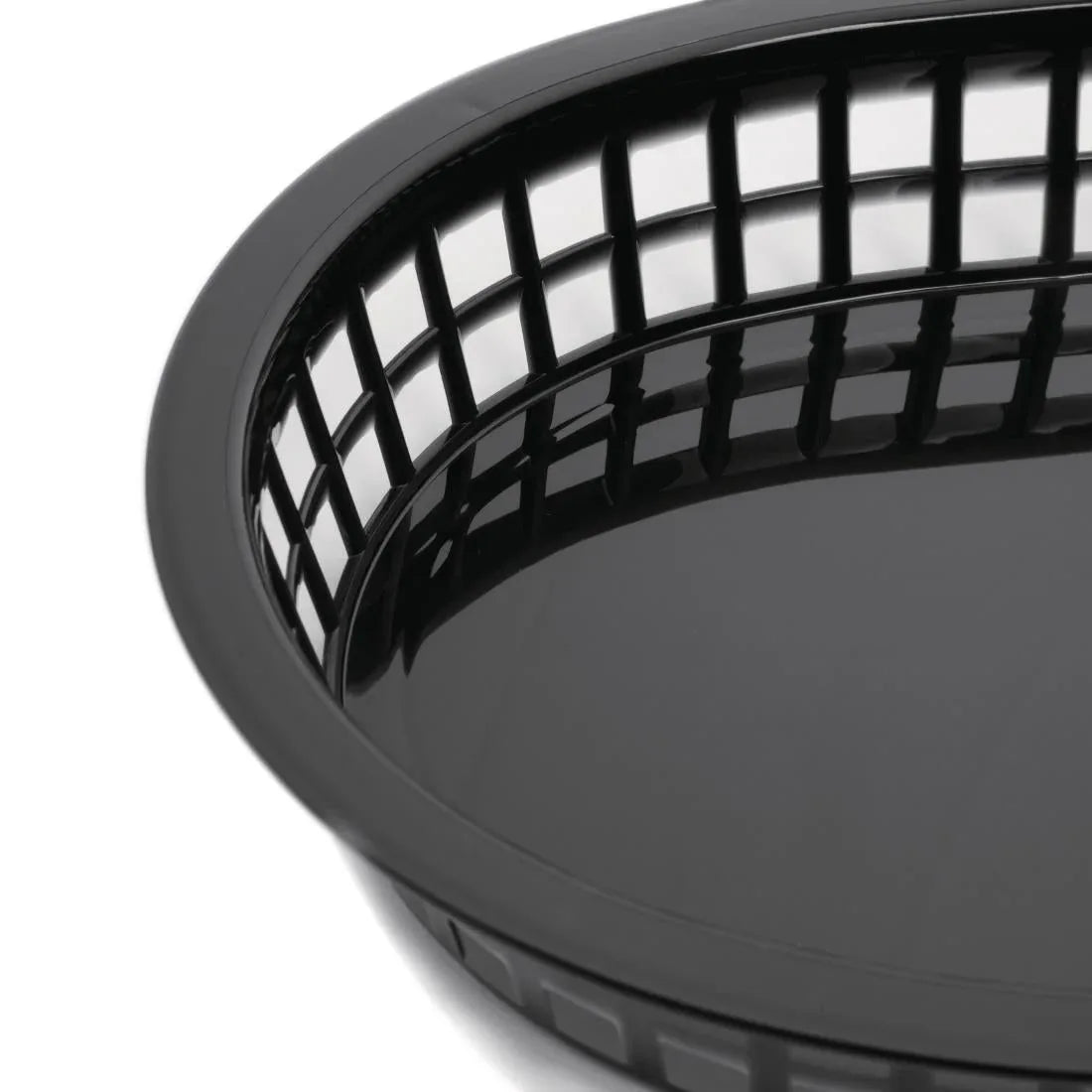 GH969 Olympia Oval Polypropylene Food Basket Black (Pack of 6) - JD Catering Equipment Solutions Ltd