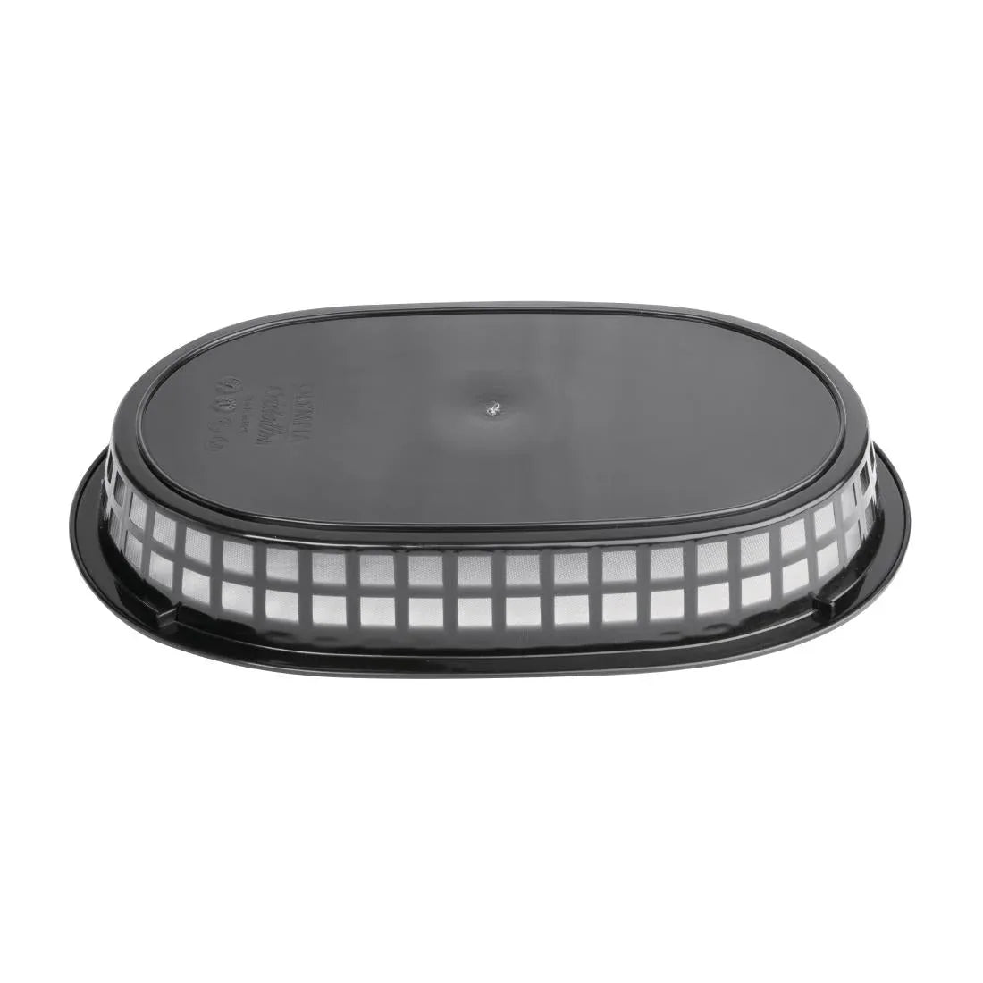 GH969 Olympia Oval Polypropylene Food Basket Black (Pack of 6) - JD Catering Equipment Solutions Ltd