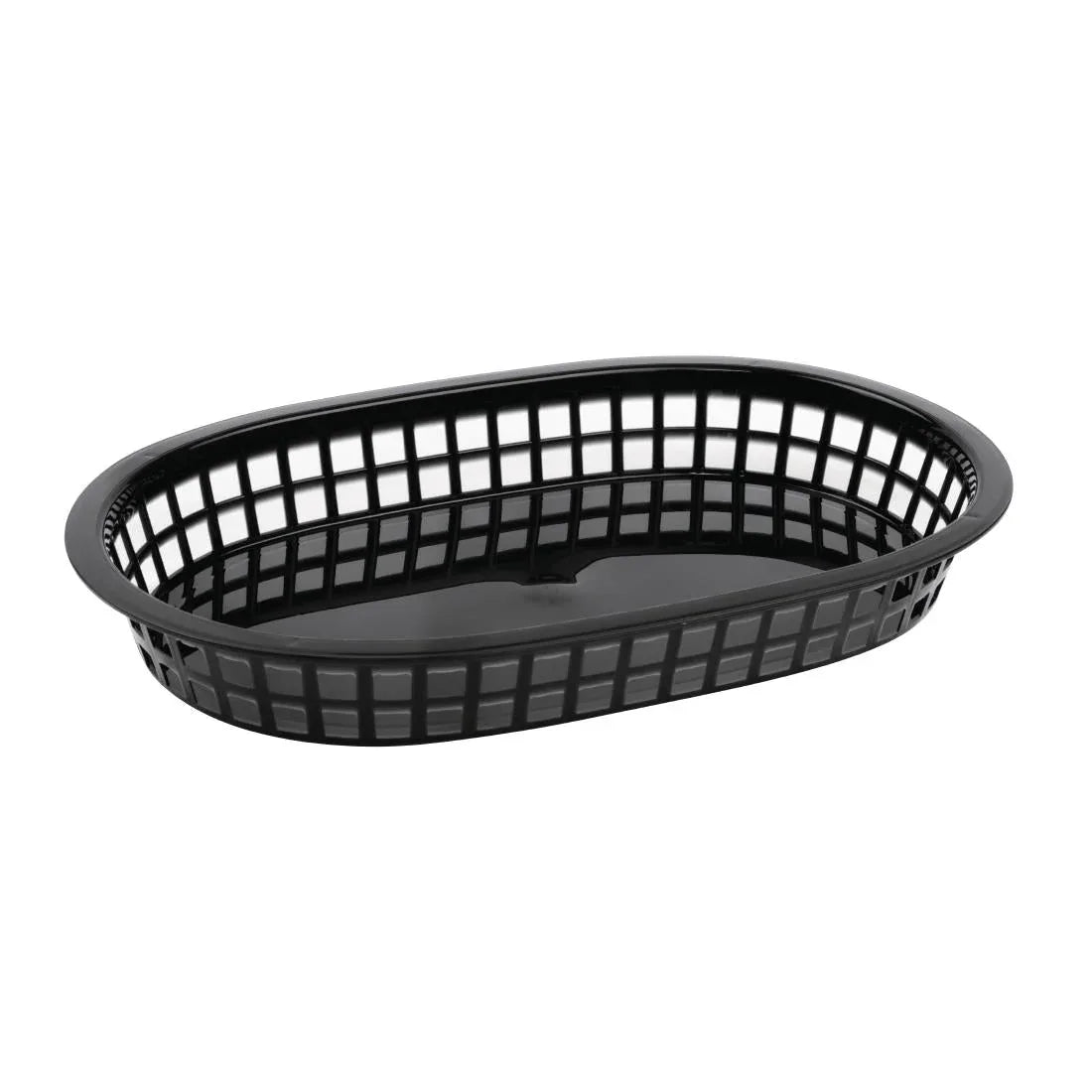 GH969 Olympia Oval Polypropylene Food Basket Black (Pack of 6) - JD Catering Equipment Solutions Ltd