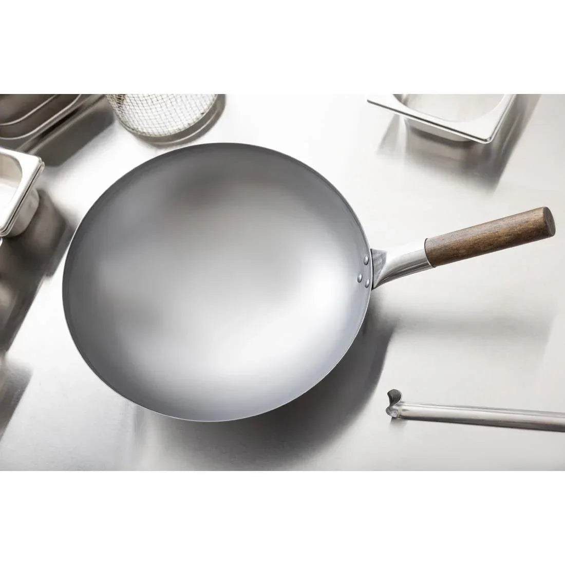 GJ495 London Wok Round Bottom Wok 330mm - JD Catering Equipment Solutions Ltd