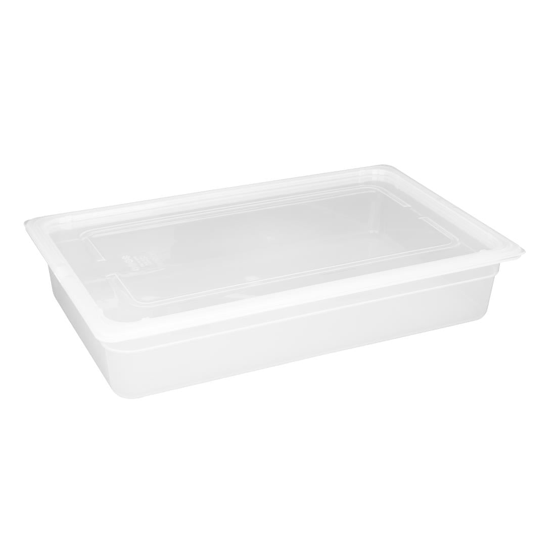 GJ511 Vogue Polypropylene 1/1 Gastronorm Container with Lid 100mm (Pack of 2) JD Catering Equipment Solutions Ltd