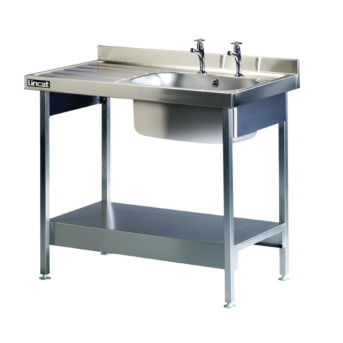 GJ705 Lincat Stainless Steel Single Sink Unit with Left Hand Drainer L881LH JD Catering Equipment Solutions Ltd